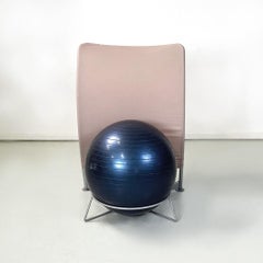 Italian modern blue ball armchair San Siro designed by Fabrizio Ballardini, 1995