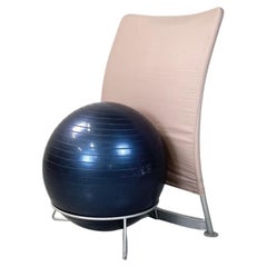 Retro Italian modern blue ball armchair San Siro designed by Fabrizio Ballardini, 1995