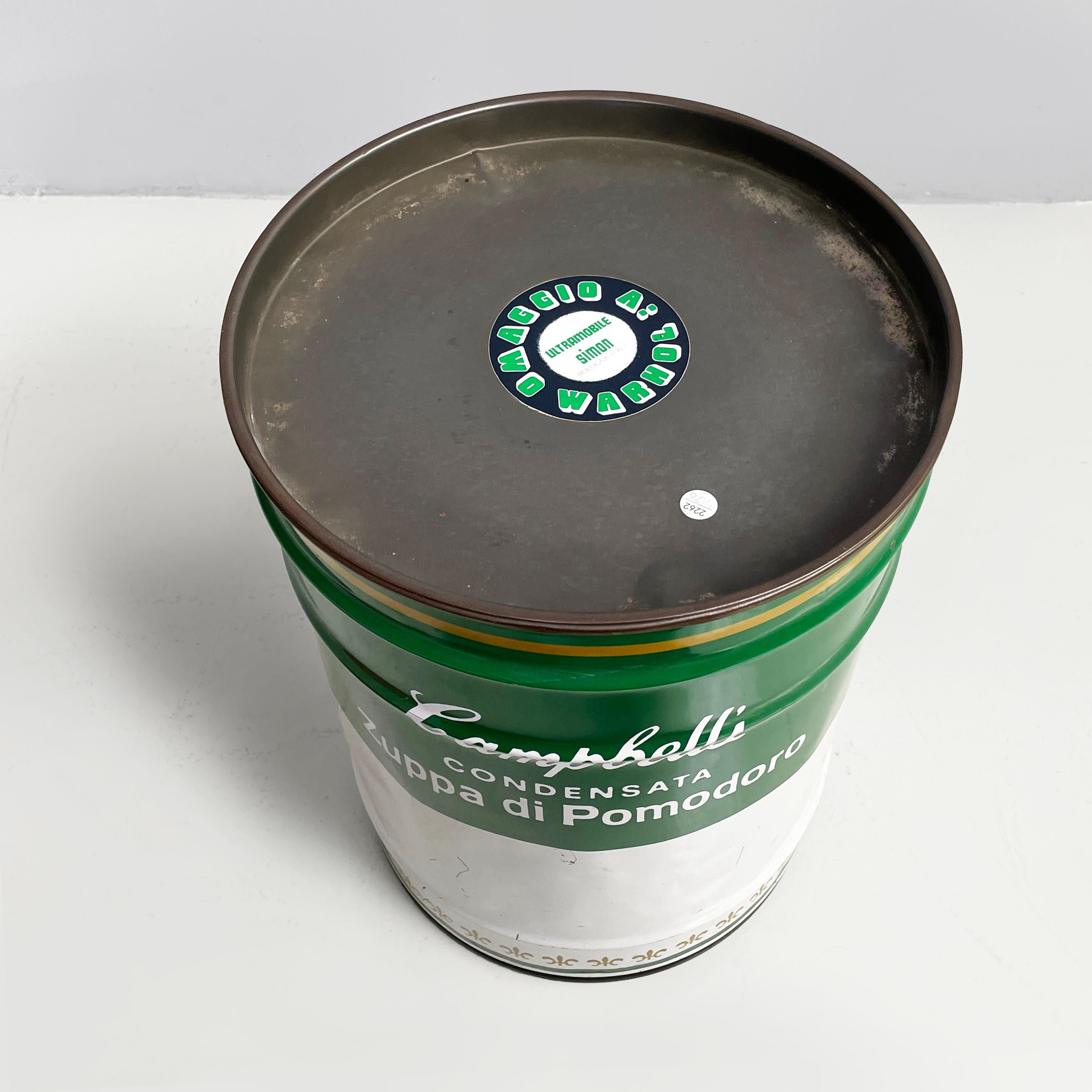 Moderner italienischer moderner Metallstoff-Hocker Omaggio a Warhol von Simon International, 1970er Jahre (Ende des 20. Jahrhunderts) im Angebot