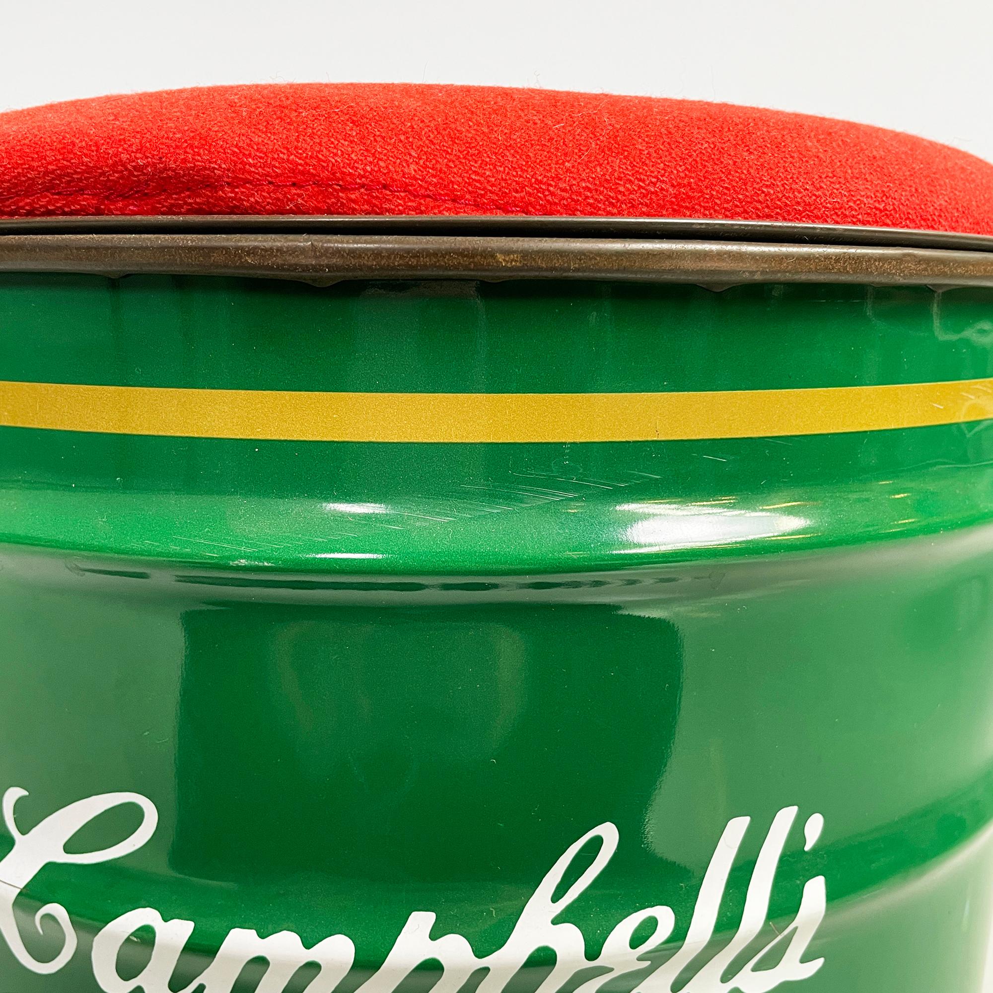 Moderner italienischer moderner Metallstoff-Hocker Omaggio a Warhol von Simon International, 1970er Jahre im Angebot 4