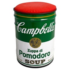Tabouret italien moderne en tissu métallique Omaggio a Warhol par Simon International, 1970