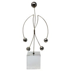 Italian Modern Metal Figurative Kinetic Sculpture