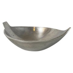 Cuenco o vaso contenedor irregular de metal moderno italiano de La Rinascente, años 90
