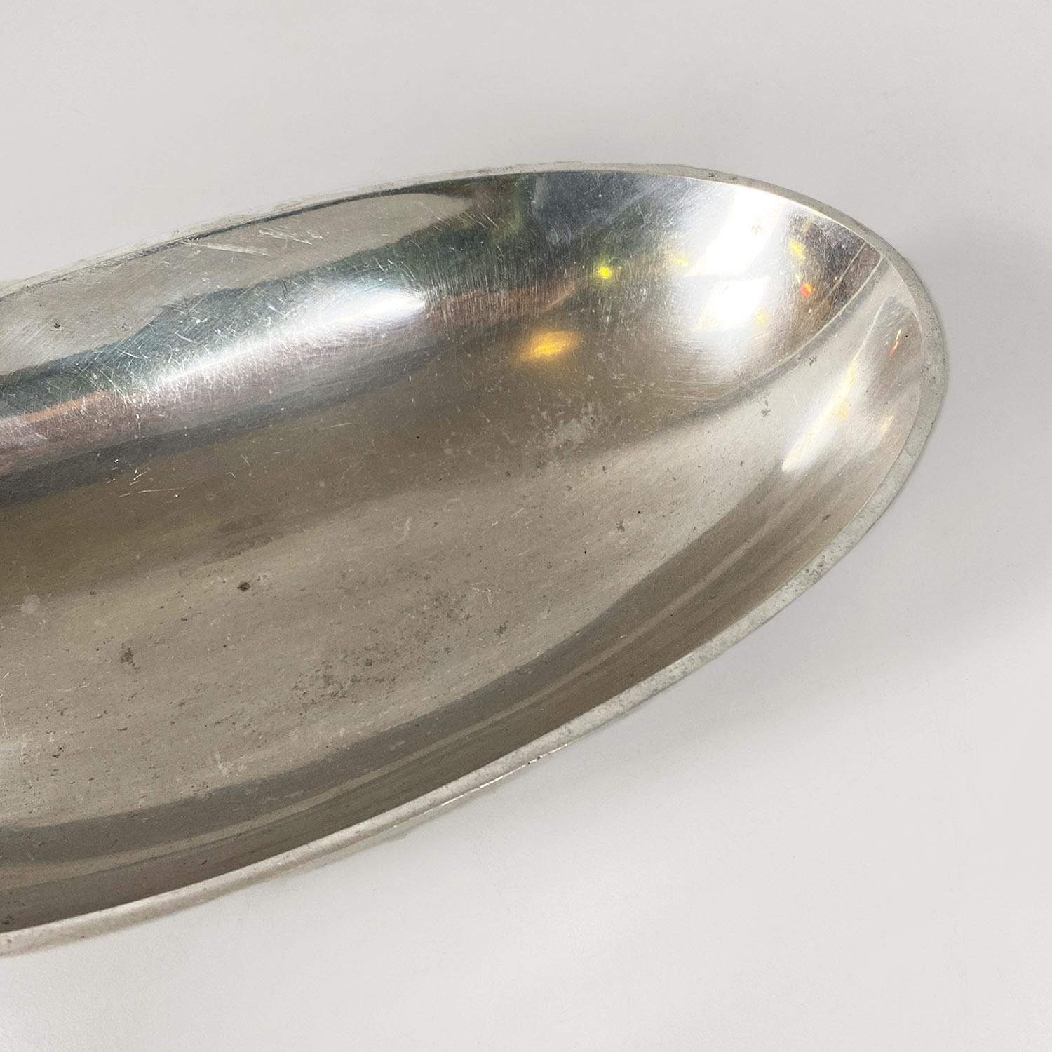 Italian modern metal oval serving bowl or container by La Rinascente, 1990s For Sale 6
