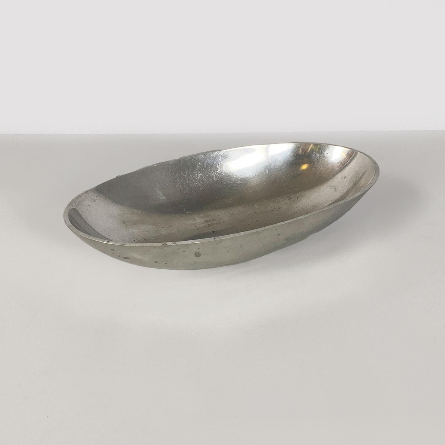 Italienische moderne ovale Servierschale oder Behälter aus Metall von La Rinascente, 1990er Jahre im Zustand „Gut“ im Angebot in MIlano, IT