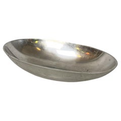 Italian modern metal oval serving bowl or container by La Rinascente, 1990s
