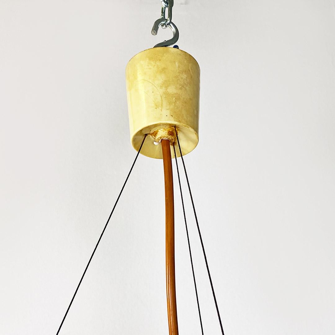 Italian modern metal plastic Atomic chandelier Robert Trix Haussmann Swiss 1970s For Sale 8
