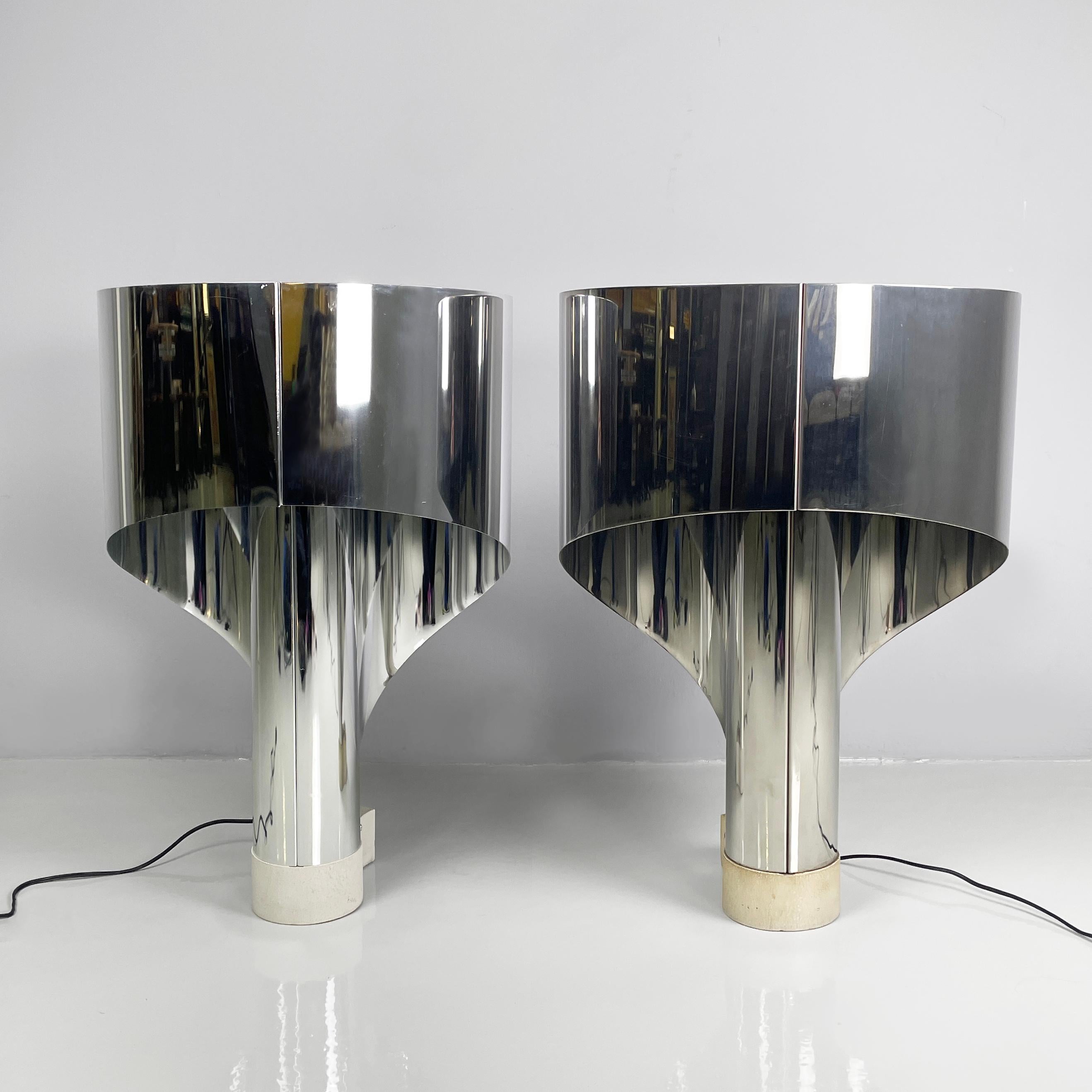 Lámparas de mesa Spinnaker italianas modernas de metal Corsini & Wiskemann para Stilnovo 1970 en Bueno estado para la venta en MIlano, IT
