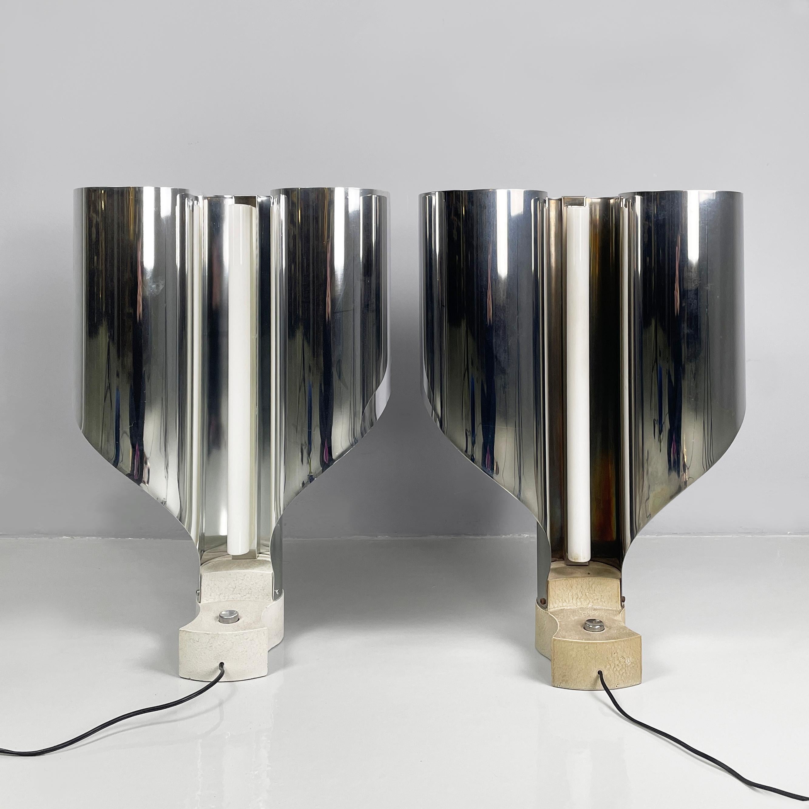 Lámparas de mesa Spinnaker italianas modernas de metal Corsini & Wiskemann para Stilnovo 1970 Metal en venta