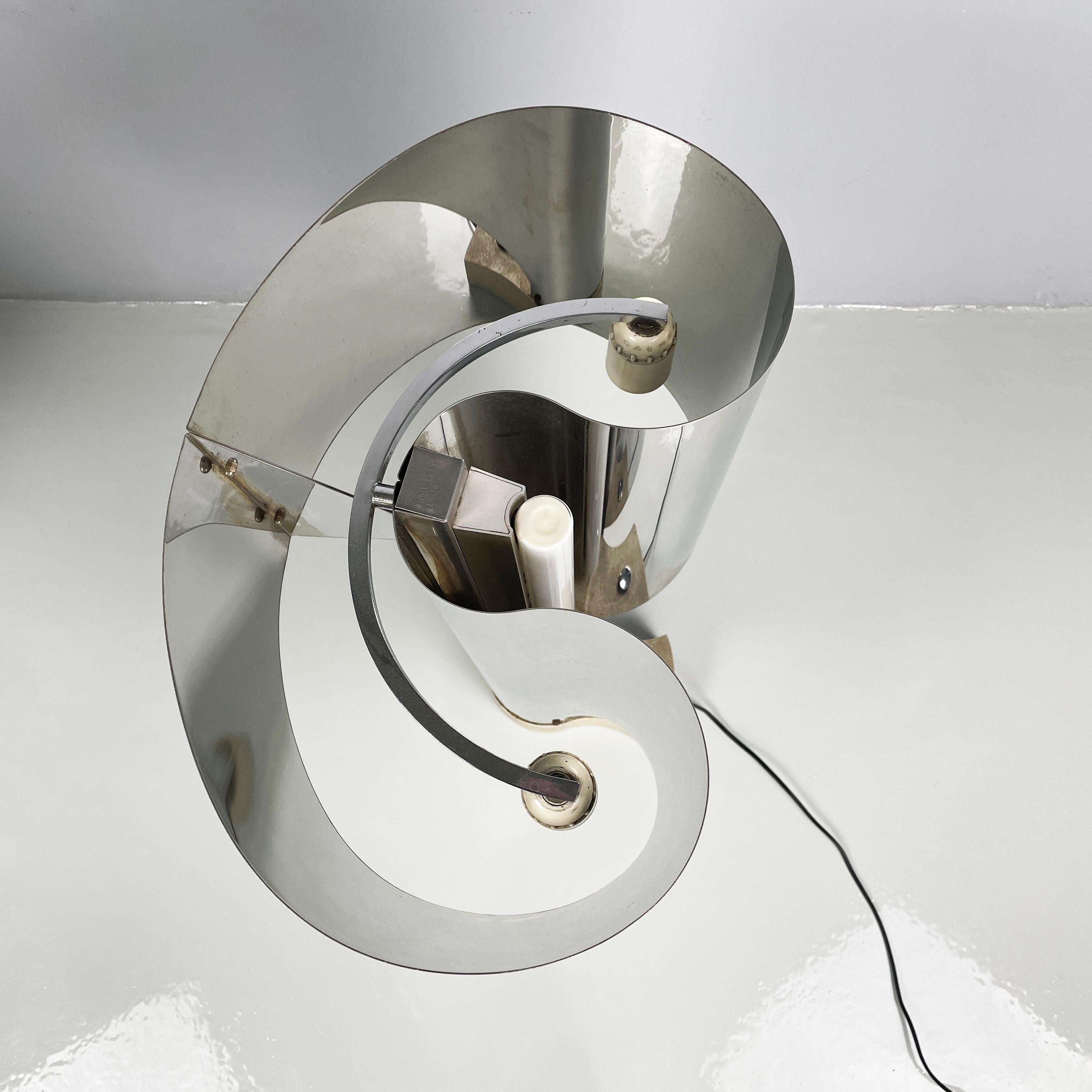 Lámparas de mesa Spinnaker italianas modernas de metal Corsini & Wiskemann para Stilnovo 1970 en venta 1