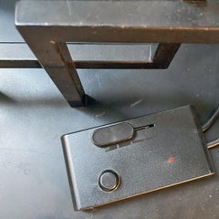 Italian Modern Metal Structure and Magenta Conical Diffuser Floor Lamp, 1980s