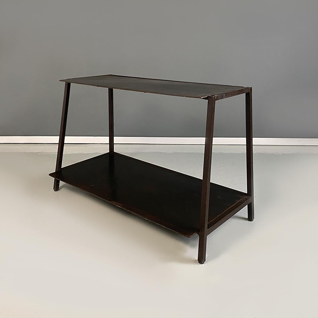 Italian Modern Metal Table or Consolle with Two Tops, 1990s In Good Condition For Sale In MIlano, IT