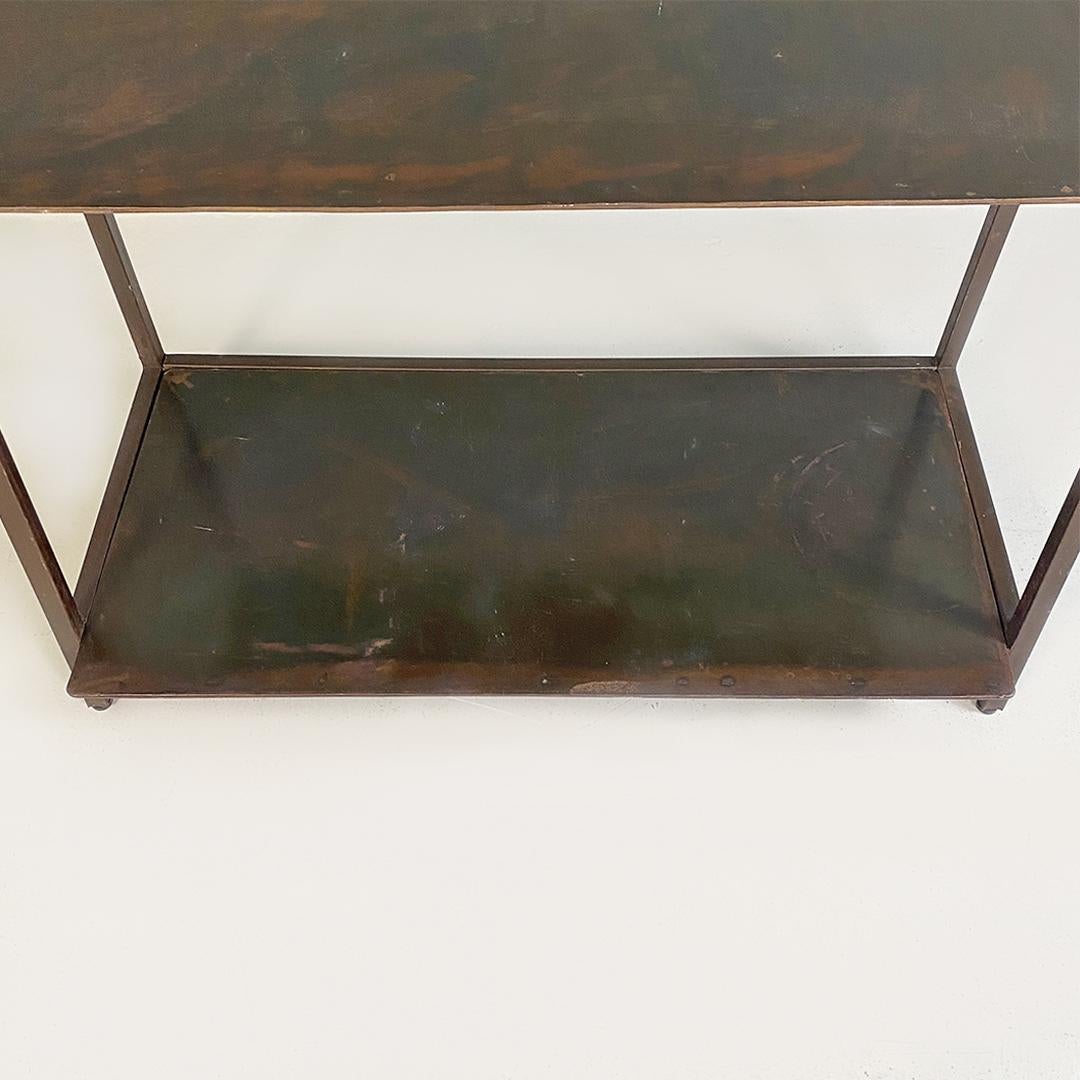 Italian Modern Metal Table or Consolle with Two Tops, 1990s For Sale 2