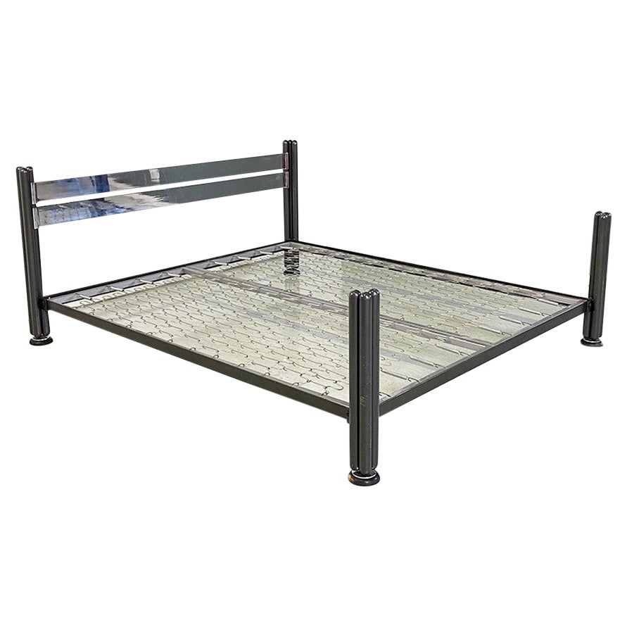 Italian modern metal Tris double bed by Luigi Caccia Dominioni for Azucena 1970s