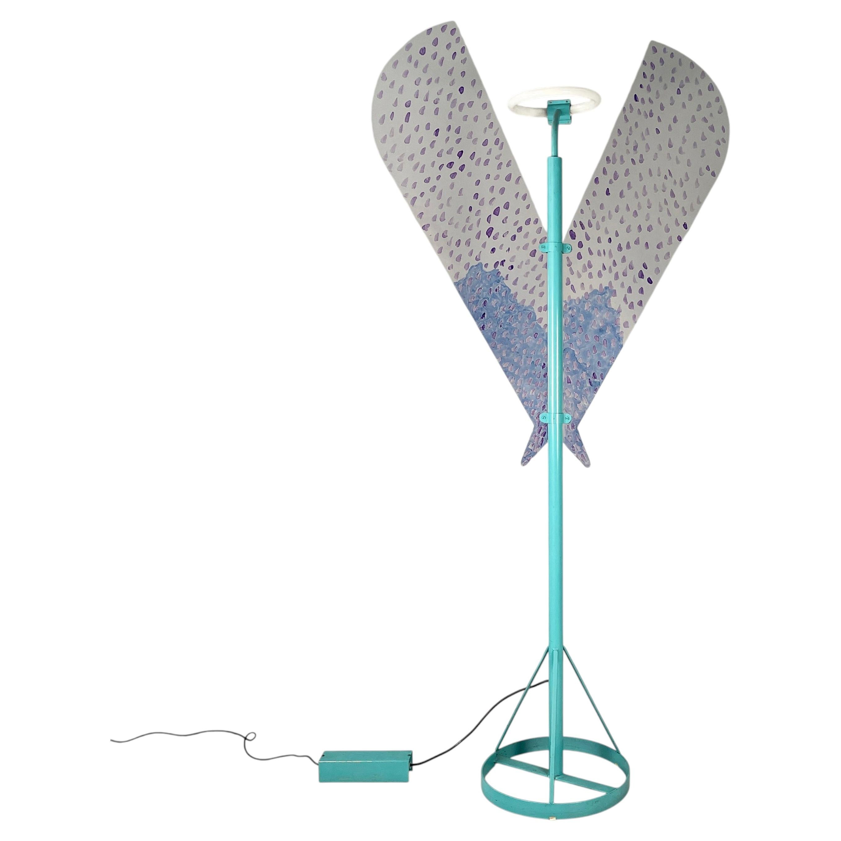 Italian modern Metropolitan Archangel floor lamp plexiglass Ugo La Pietra, 1977 For Sale