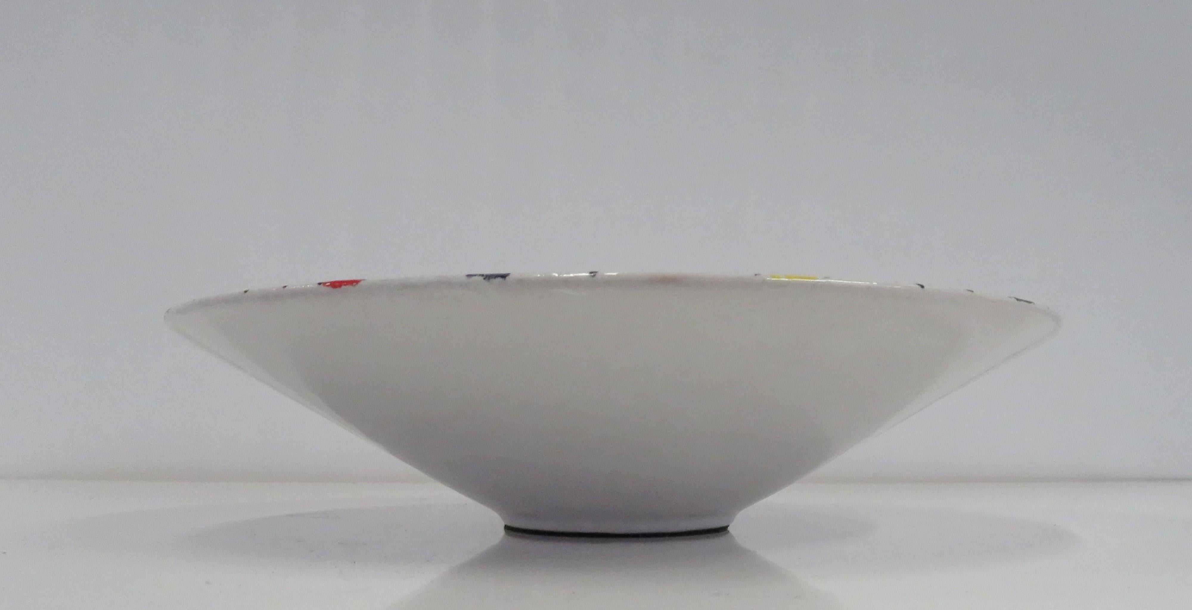 Italian Modern Mid Century Ceramic Bowl by Alvino Bagni for Bitossi 1960s 1