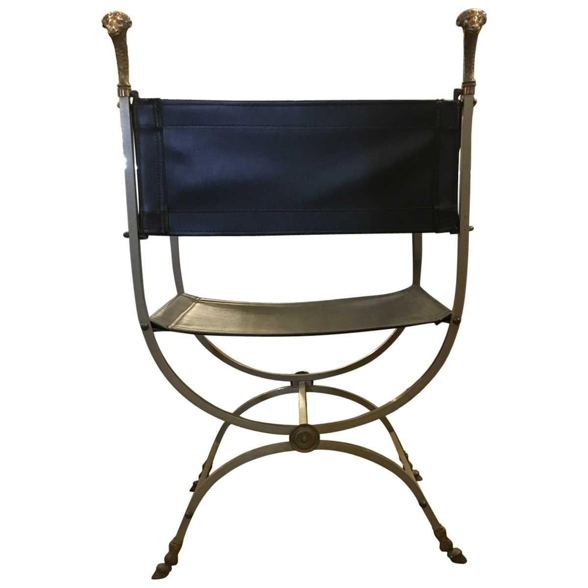 Other Italian Modern Midcentury Ram's Head Accent Chair For Sale