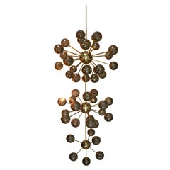Italian Modern Midcentury Very Long Sputnik Chandelier, Staircase Chandelier