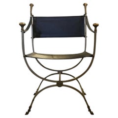 Italian Modern Midcentury Ram's Head Accent Chair