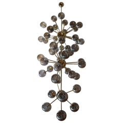 Italian Modern Midcentury Very Long Sputnik Chandelier, Staircase Chandelier