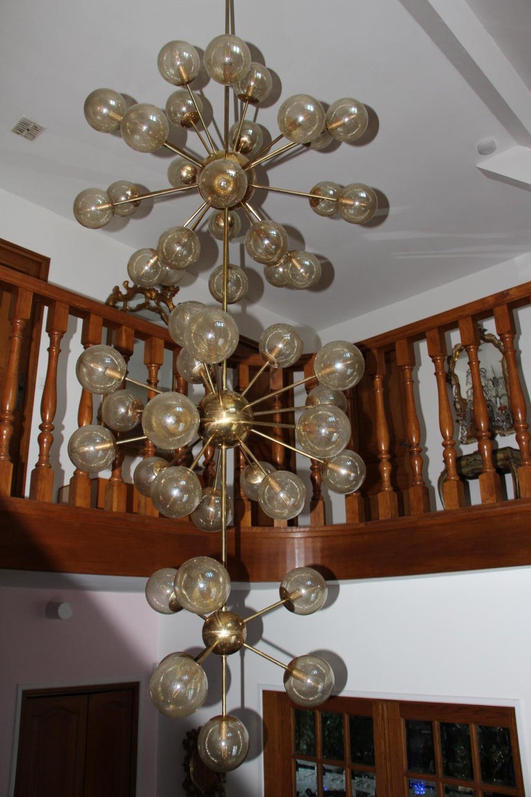 Italian Modern Midcentury Very Tall Sputnik Chandelier, Staircase ...