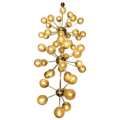 Italian Modern Midcentury Very Tall Sputnik Chandelier, Staircase Chandelier