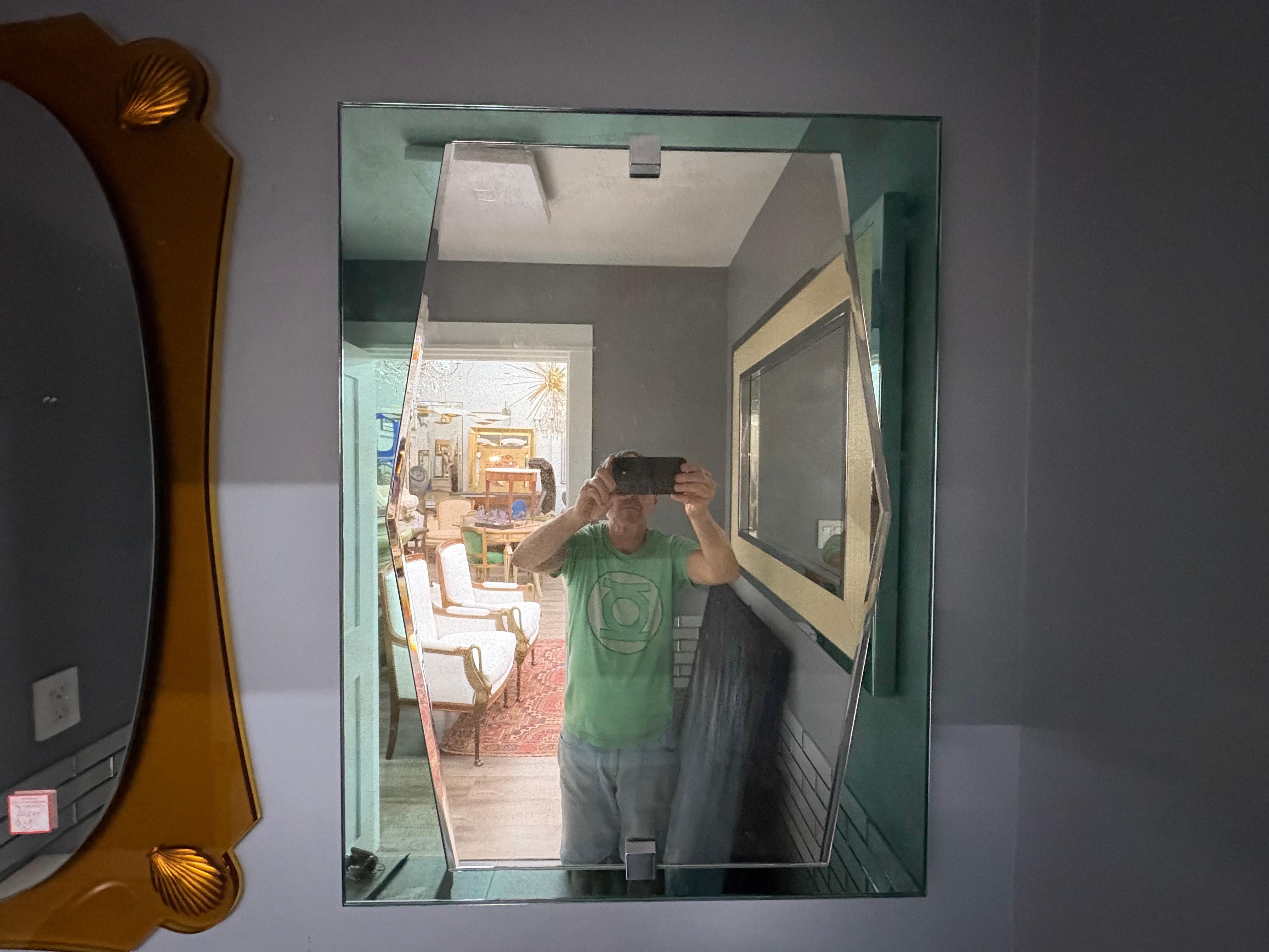 Espejo moderno italiano según Fontana Arte en venta 4