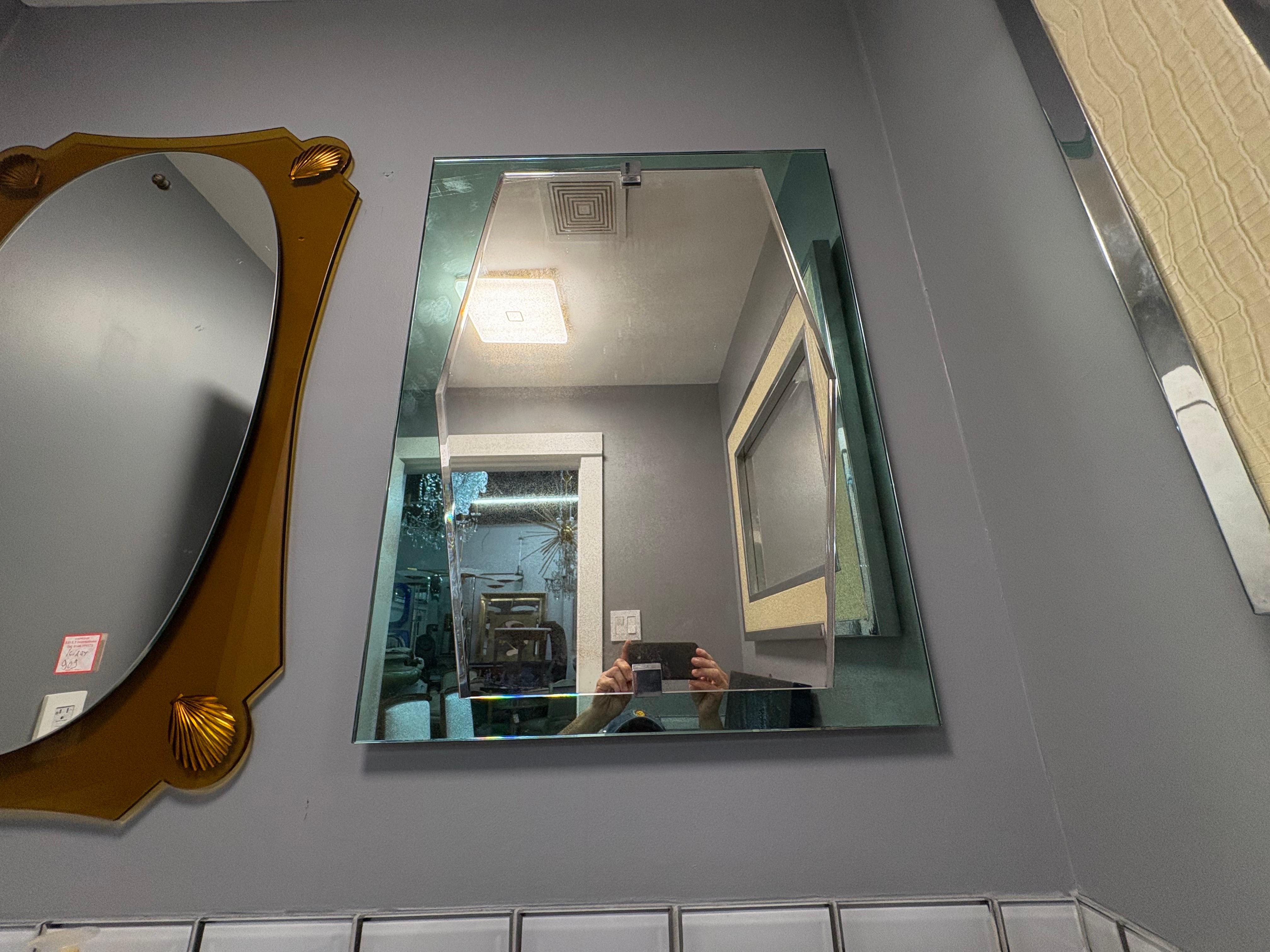 Espejo moderno italiano según Fontana Arte en Bueno estado para la venta en Houston, TX