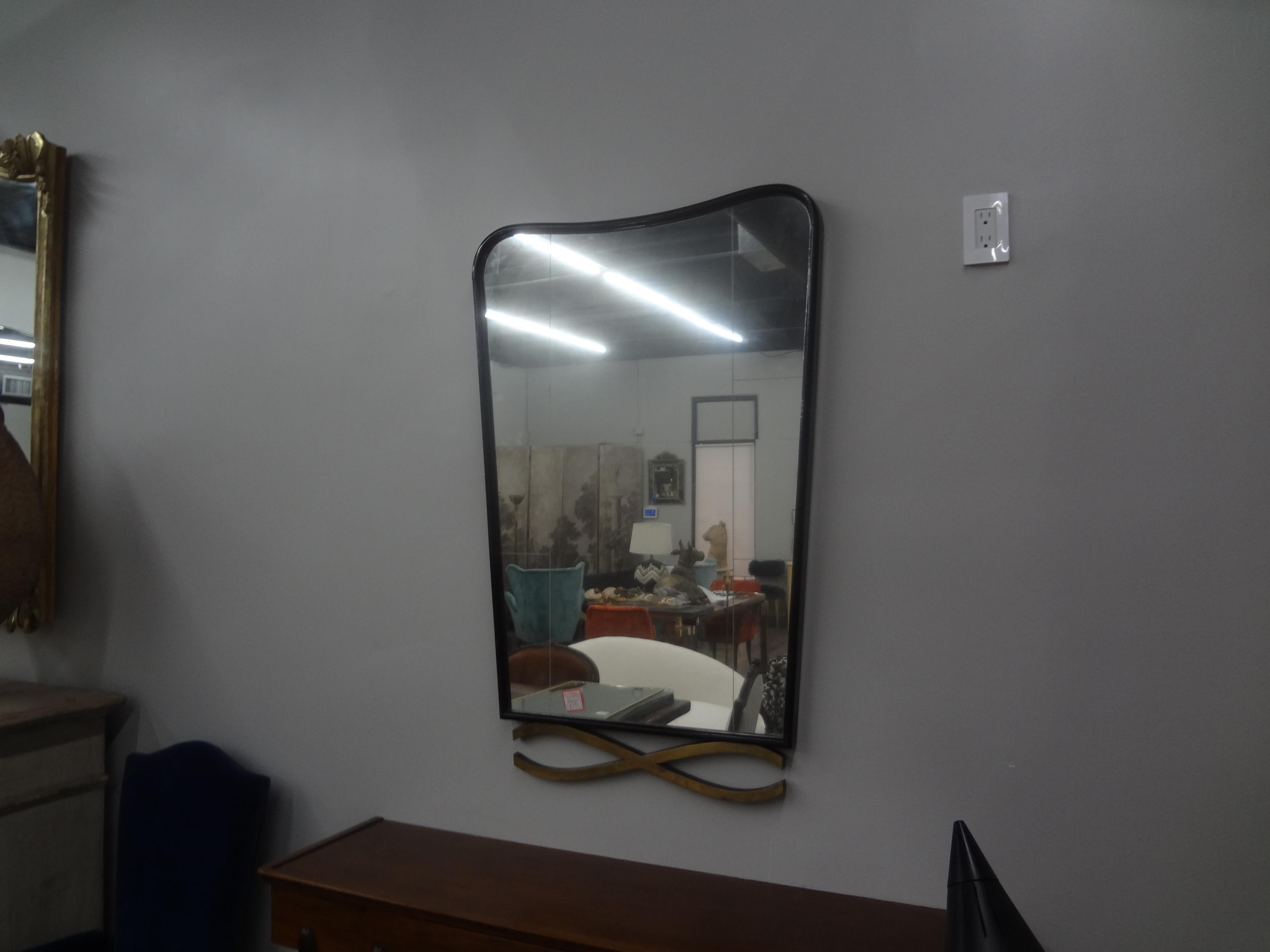 Bronze Italian Modern Mirror Attributed to Ico Parisi For Sale