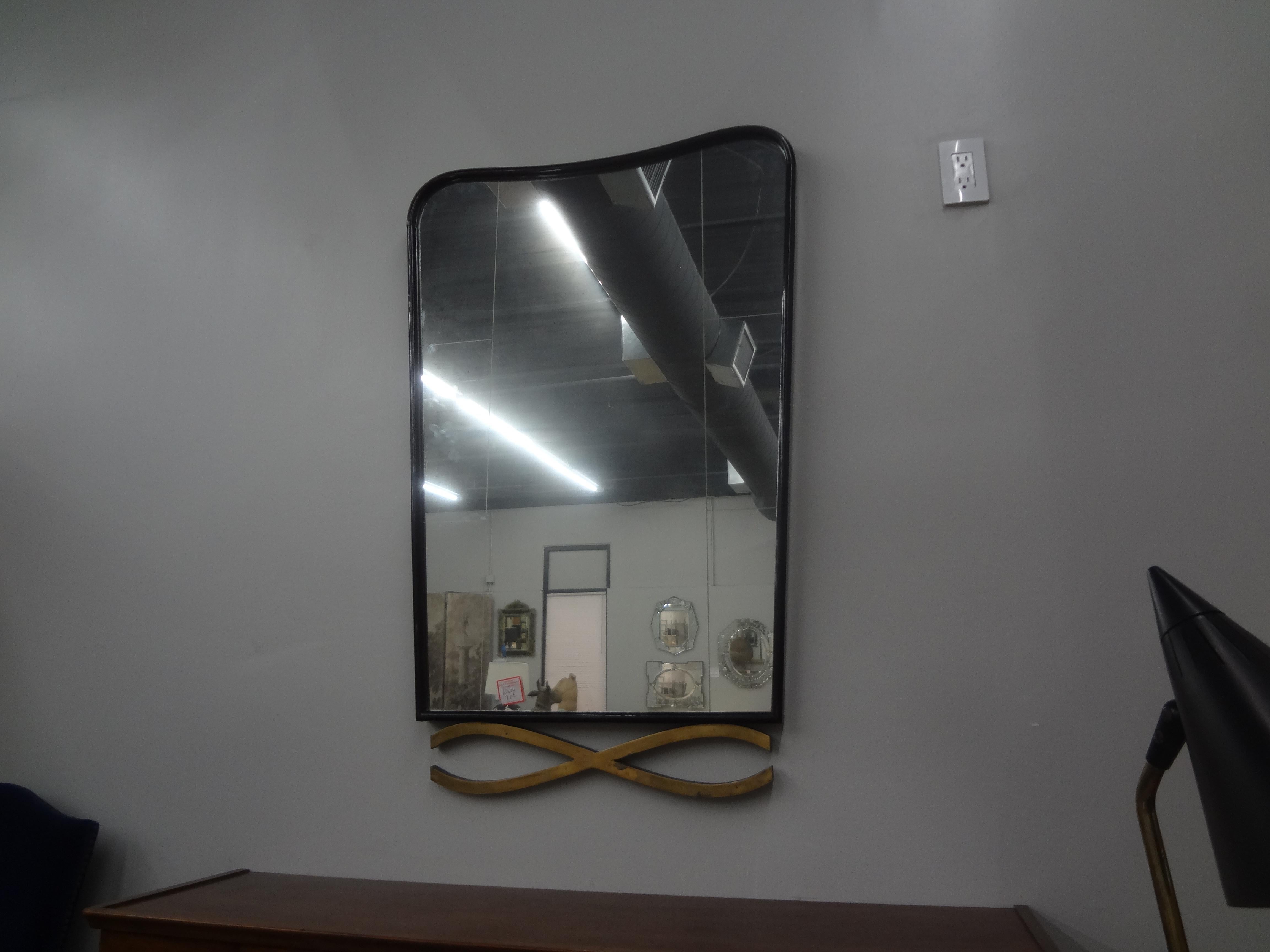 Moderner italienischer Spiegel, Ico Parisi zugeschrieben (Bronze) im Angebot