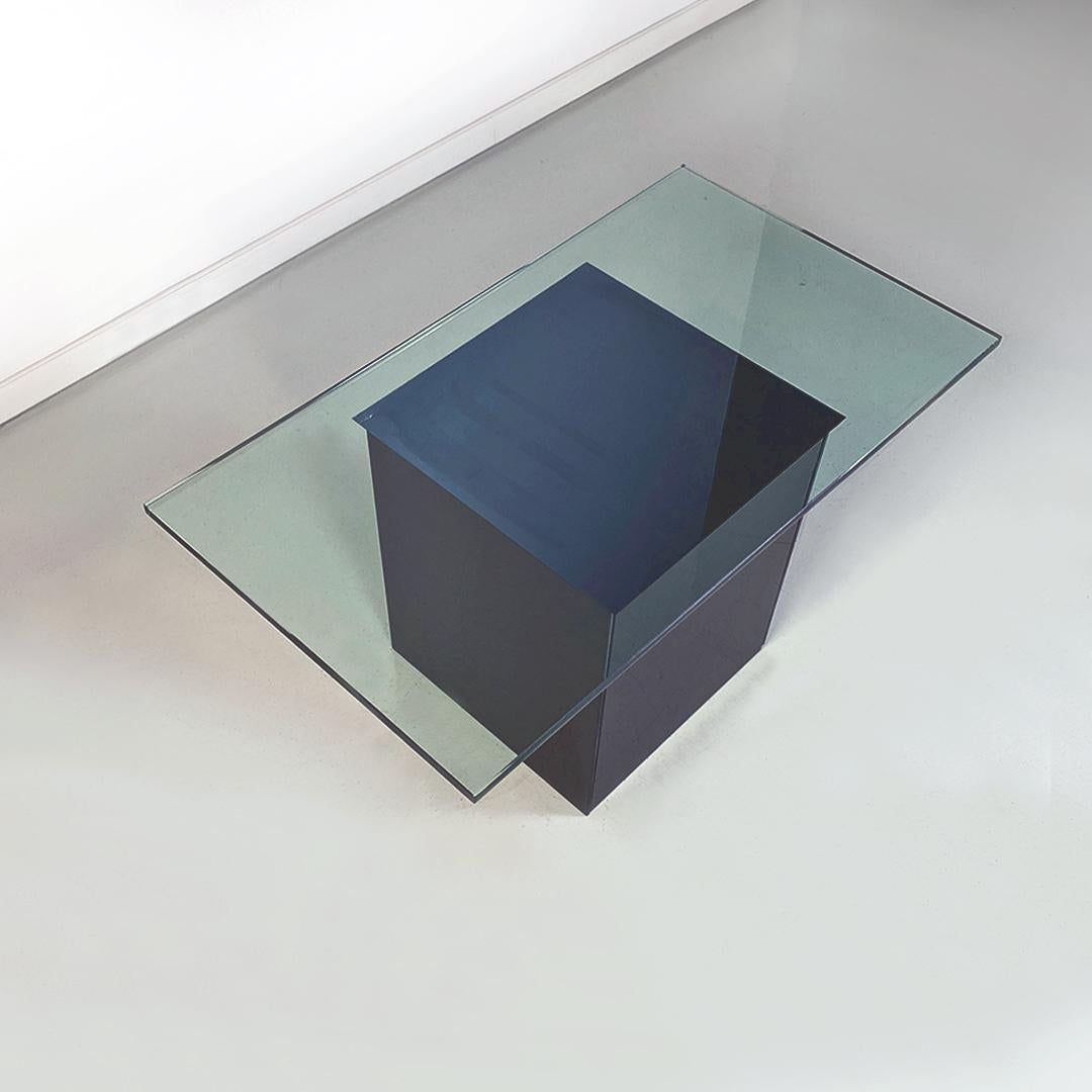 Italian Modern Mirrored Glass Blok Coffee Table by Nanda Vigo Fro Acerbis, 1970s 1