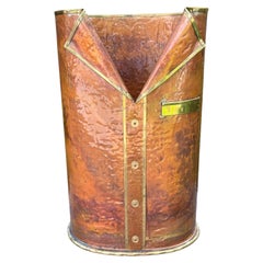 Italian Modern Mixed Metals Umbrella Stand