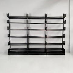 Italian modern modular black bookcase Congresso by Lips Vago, 1970s
