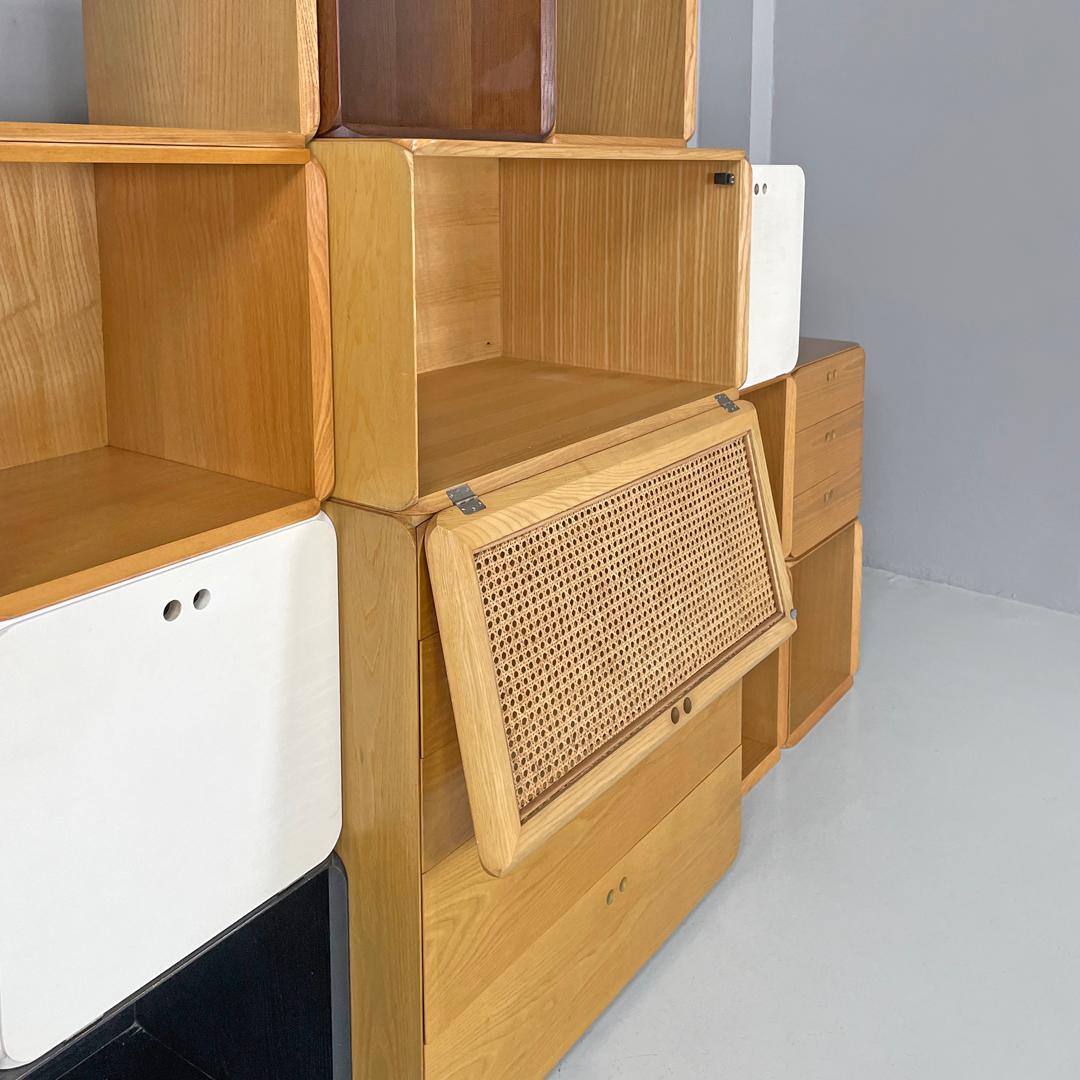 Italian modern modular bookcase Samara by Derk Jan de Vries for Maisa, 1970s For Sale 3