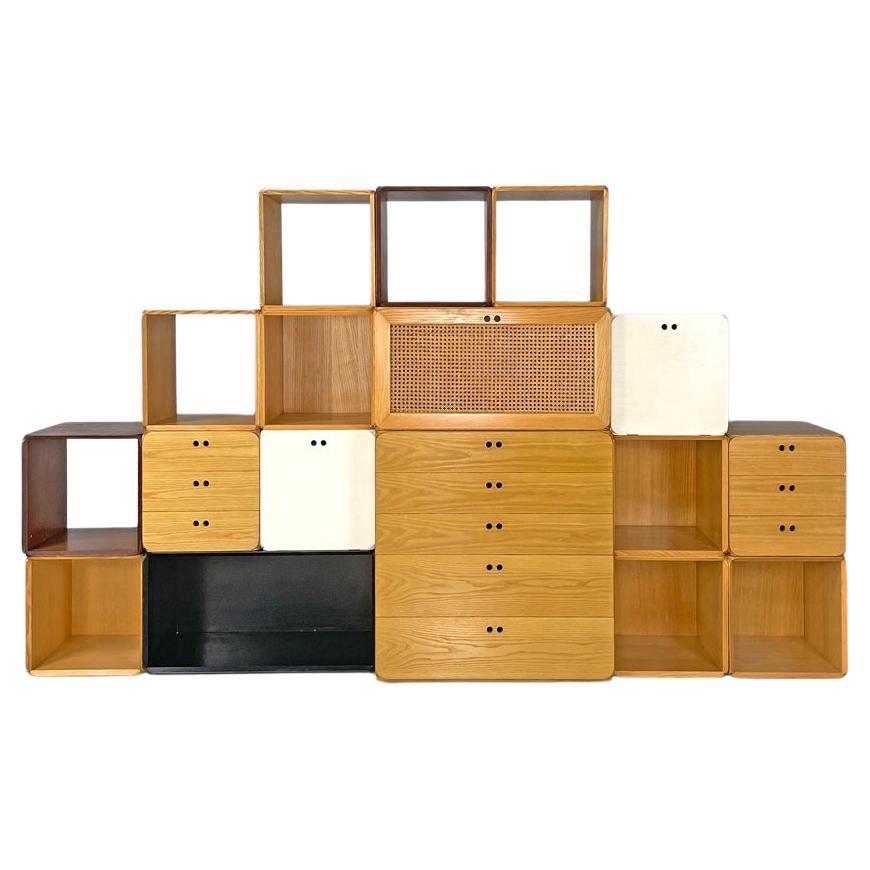 Italian modern modular bookcase Samara by Derk Jan de Vries for Maisa, 1970s