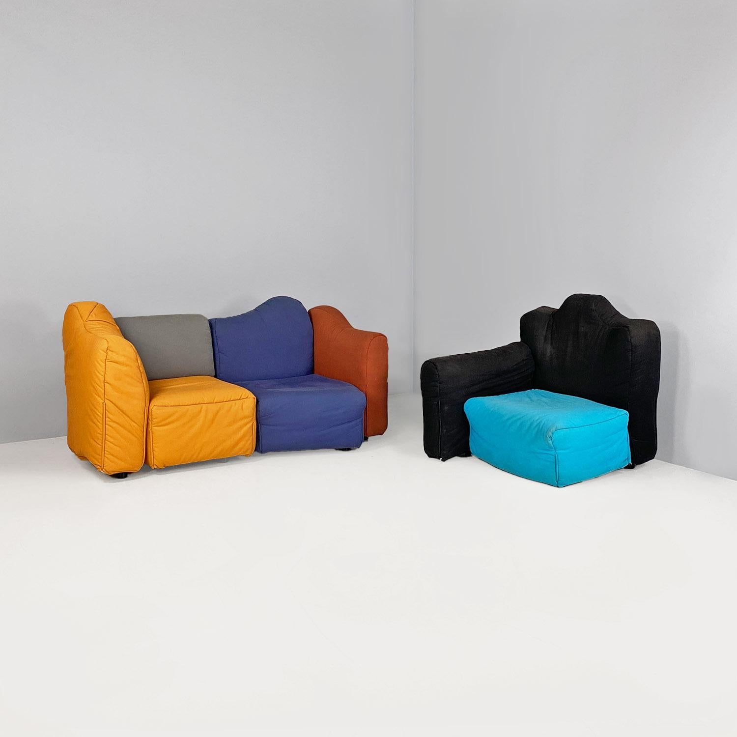 Italian modern modular Cannaregio sofa by Gaetano Pesce for Cassina, 1987
Cannaregio model sofa composed of three modules that can be positioned as desired, united or distant. The supporting structure of the sofa is made of plywood with polyurethane