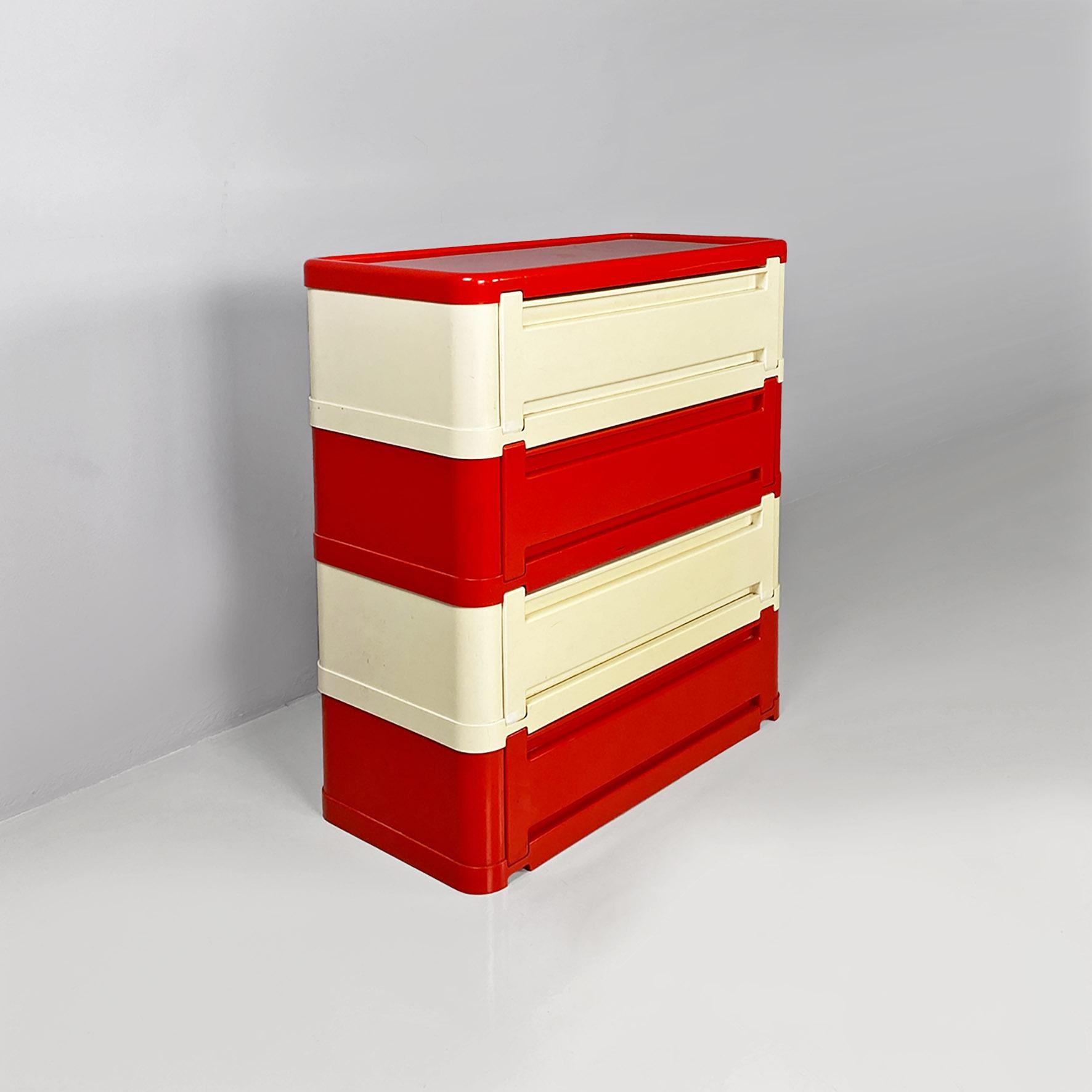Italian modern modular chest of drawer 4964 by Olaf Von Bohr for Kartell, 1970s 7