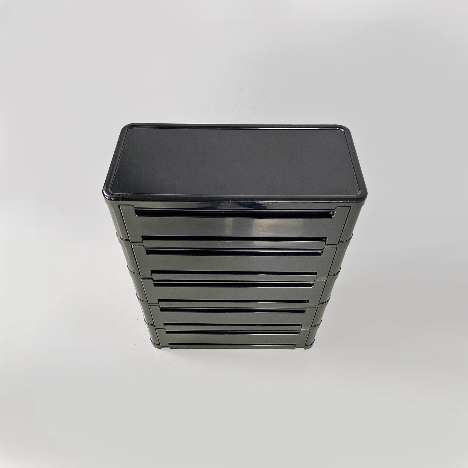 Italian modern modular chest of drawer 4964 by Olaf Von Bohr for Kartell, 1970s For Sale 8