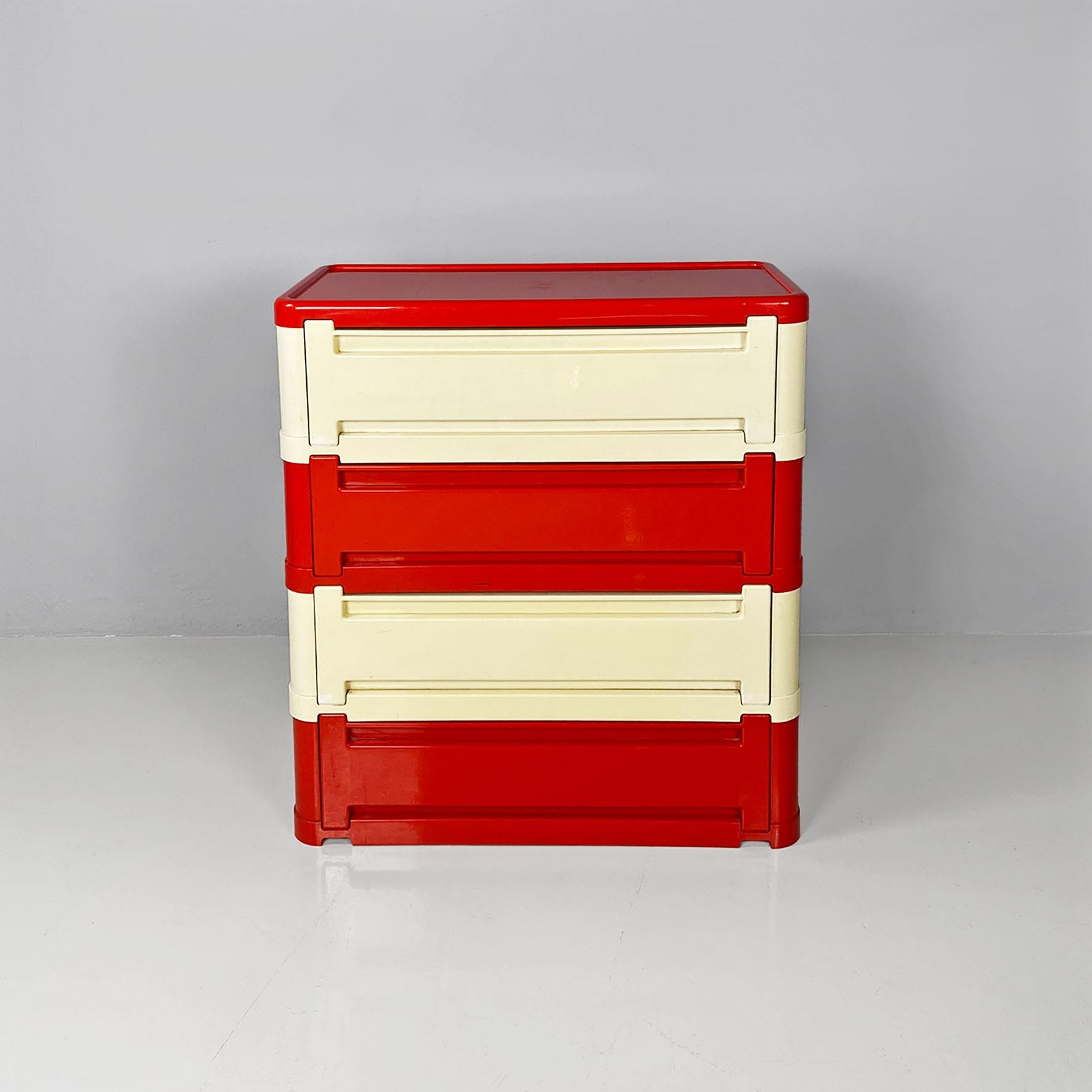 Italian modern modular chest of drawer 4964 by Olaf Von Bohr for Kartell, 1970s 9