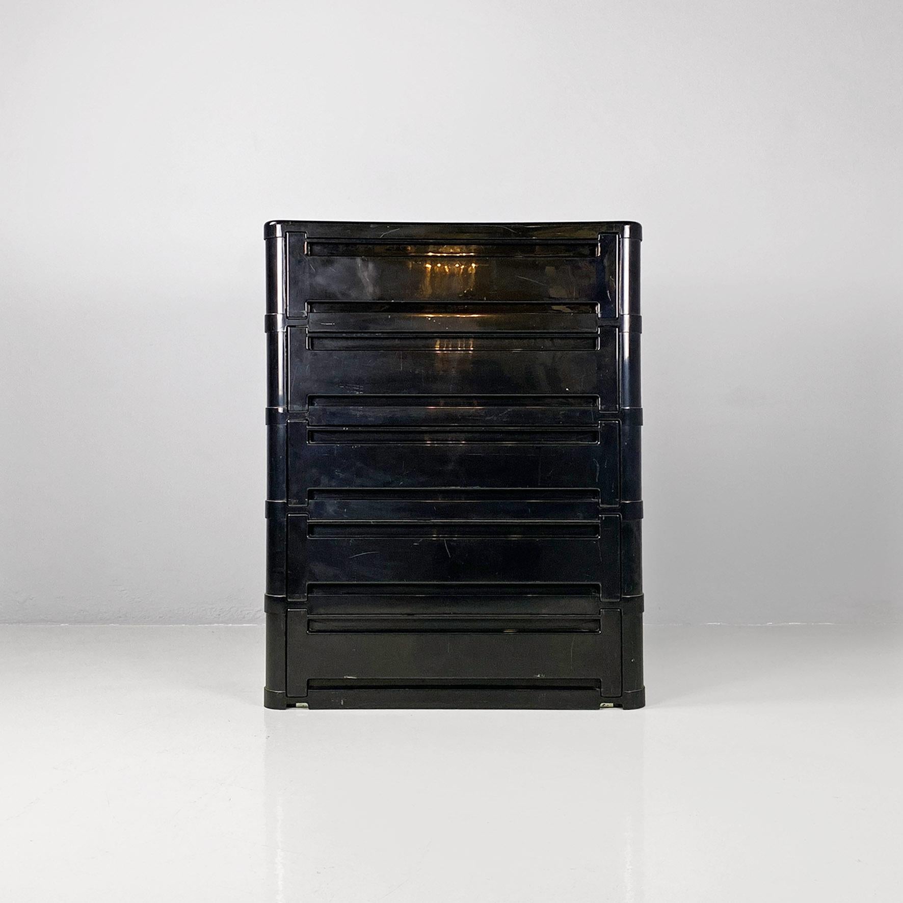 Italian modern modular chest of drawer 4964 by Olaf Von Bohr for Kartell, 1970s For Sale 9