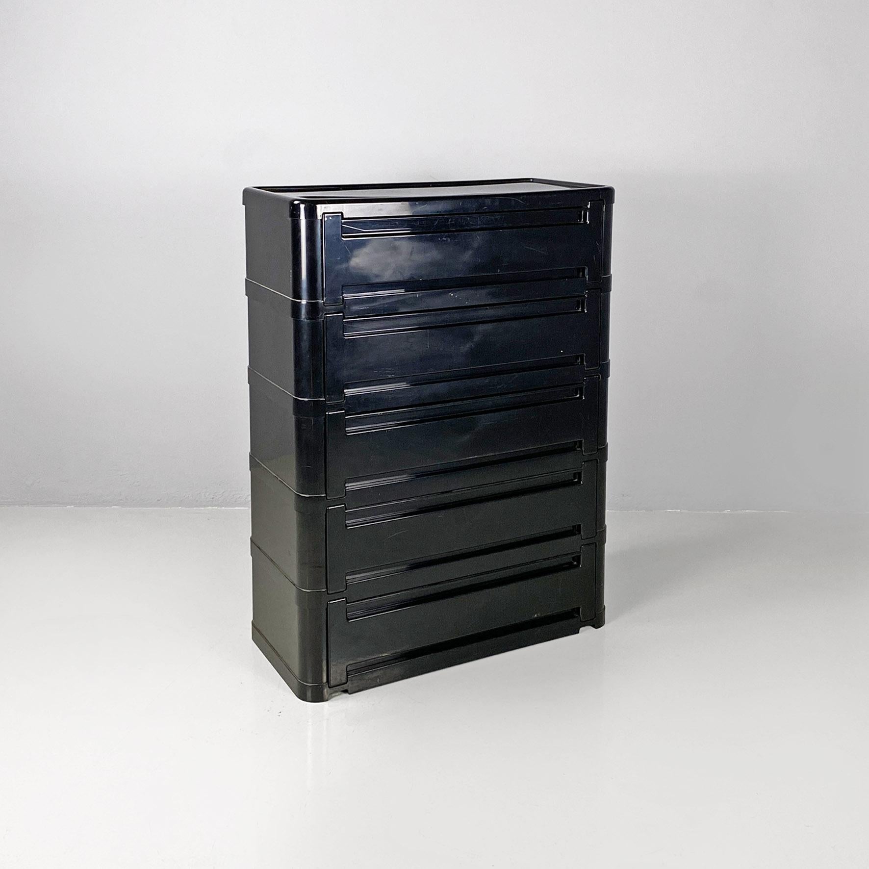 Italian modern modular chest of drawer 4964 by Olaf Von Bohr for Kartell, 1970s For Sale 12