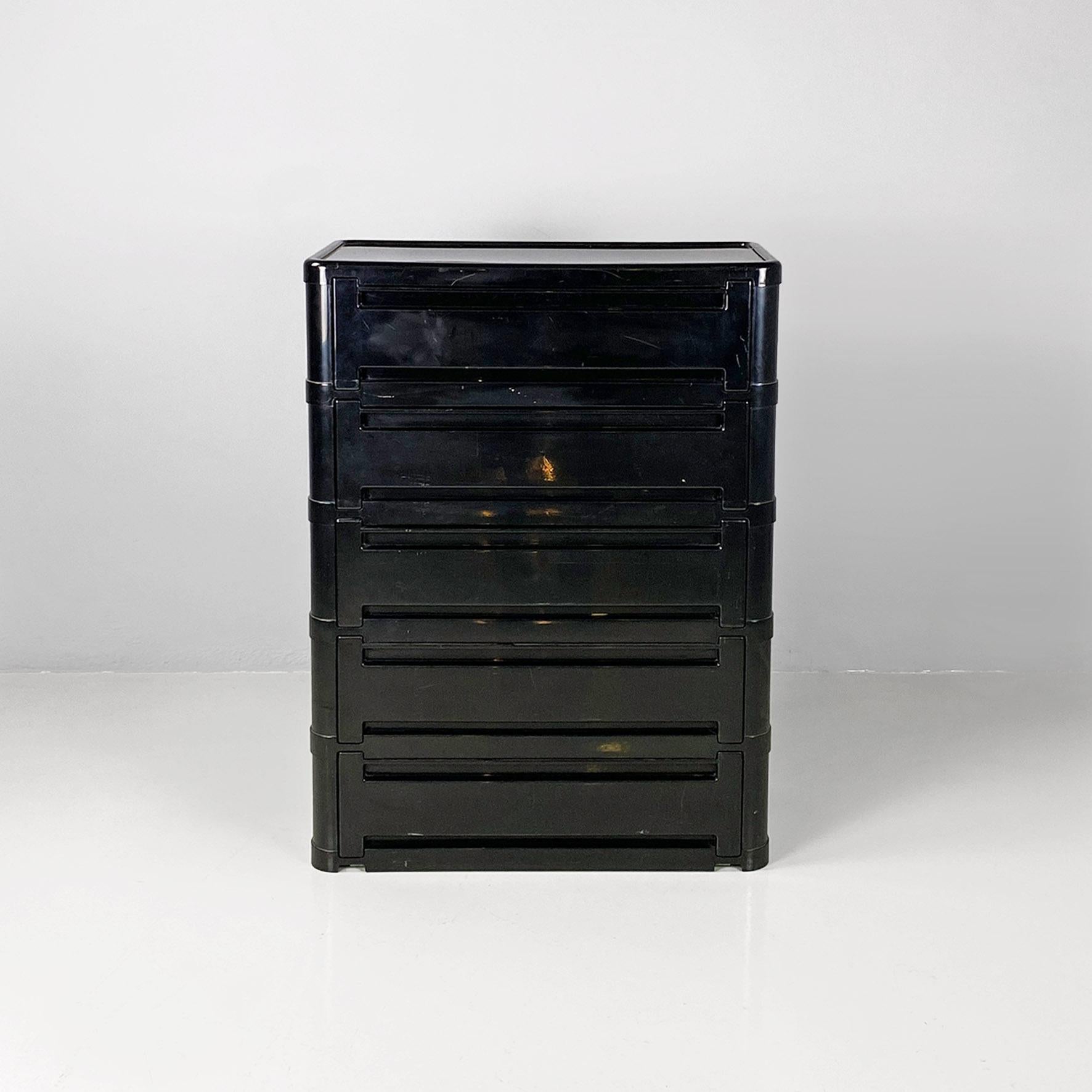 Italian modern modular chest of drawer 4964 by Olaf Von Bohr for Kartell, 1970s For Sale 13