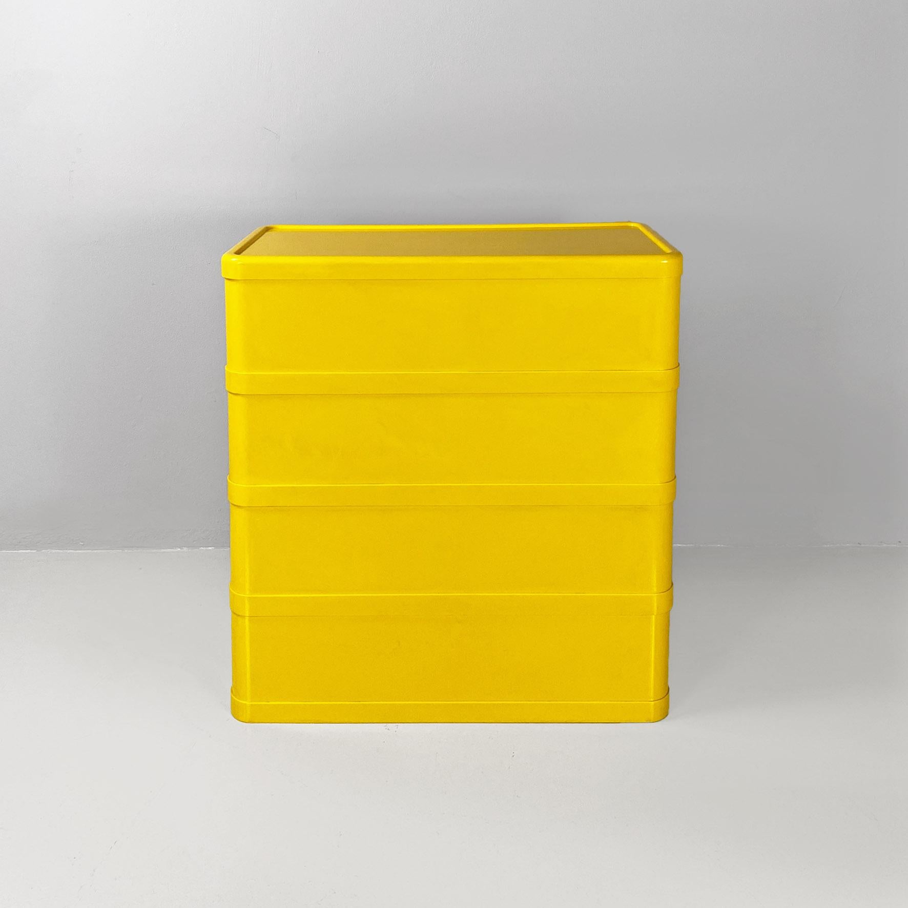 Métal Commode modulaire moderne italienne 4964 par Olaf Von Bohr pour Kartell, 1970