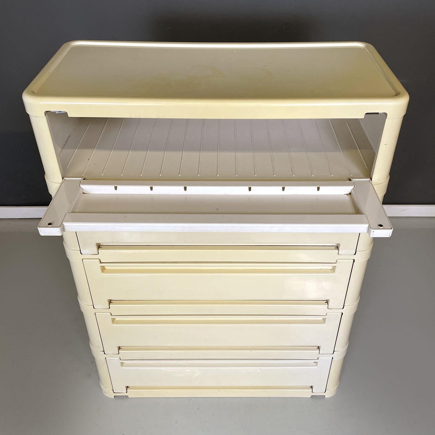 Italian modern modular chest of drawer 4964 by Olaf Von Bohr for Kartell, 1970s For Sale 2