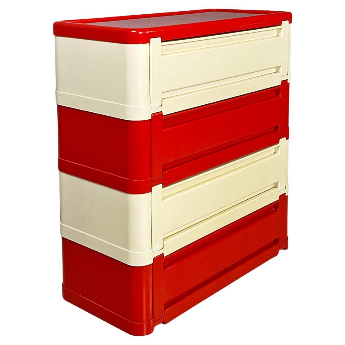 Italian modern modular chest of drawer 4964 by Olaf Von Bohr for Kartell, 1970s
