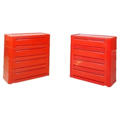 Vintage Italian Modern Modular Chest of Drawers 4964 by Olaf von Bohr for Kartell, 1970s