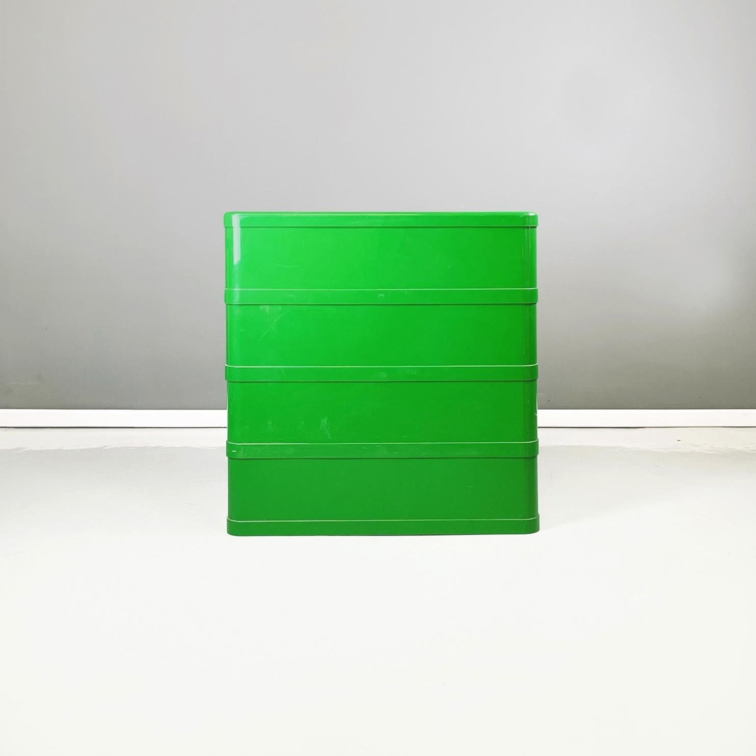 Fin du 20e siècle Commode modulaire moderne italienne verte 4964 d'Olaf von Bohr Kartell, 1970