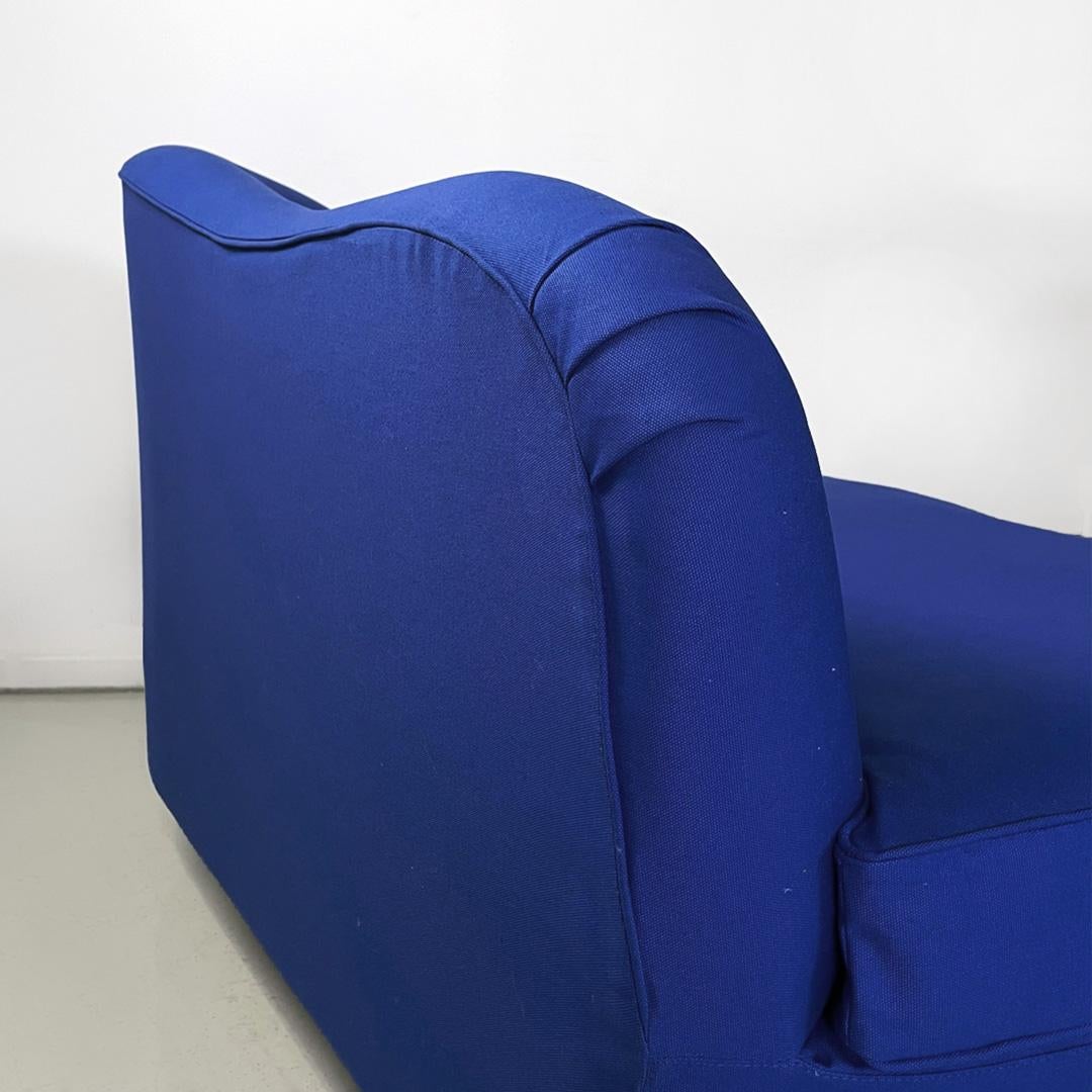 Italian modern modular sofas in electric blue fabric by Maison Gilardino, 1990s For Sale 2