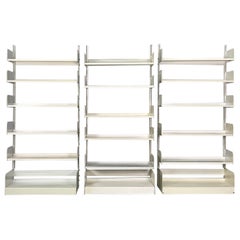 Italian modern modular white bookcase Congresso by Lips Vago, 1970s
