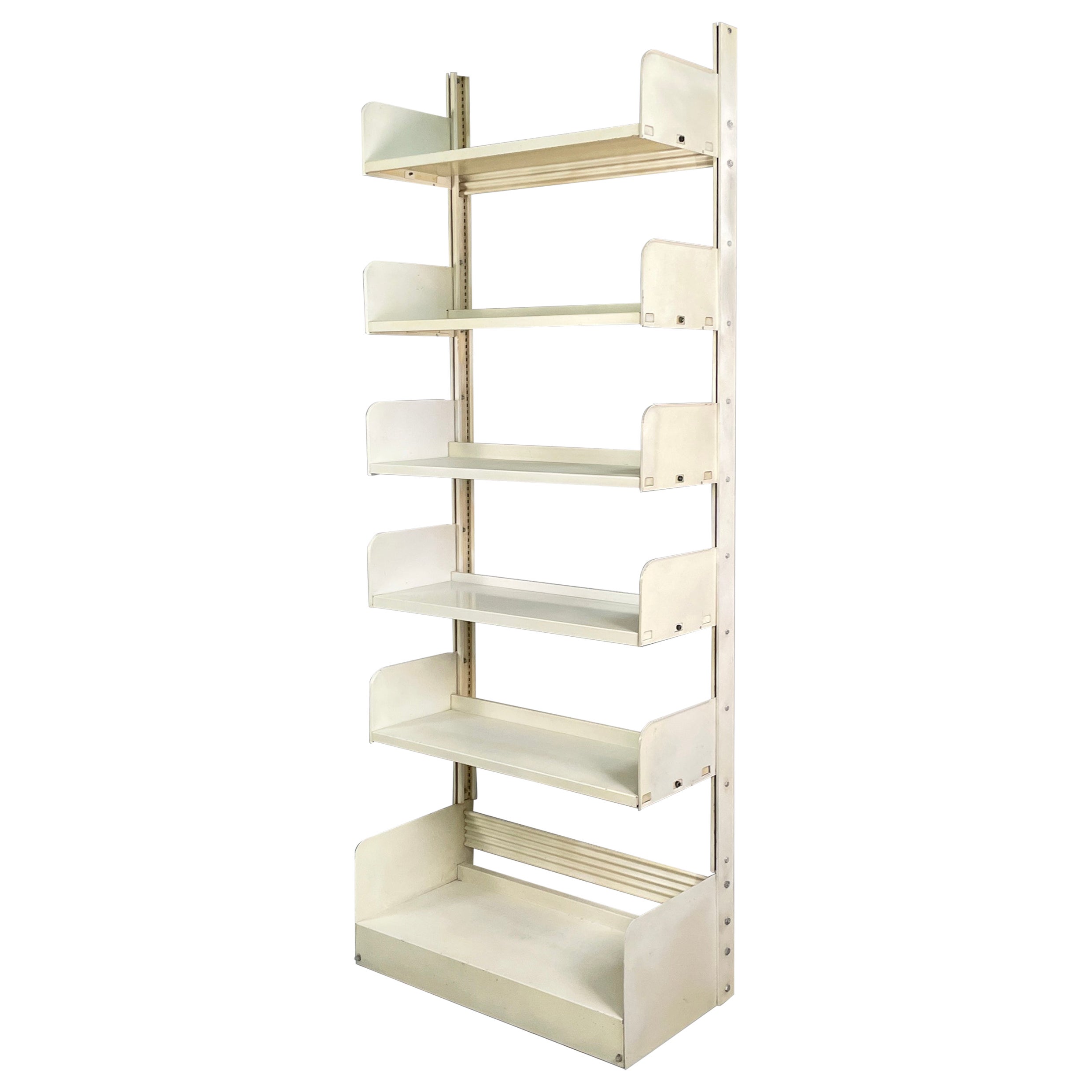 Italian modern modular white bookcase Congresso by Lips Vago, 1970s